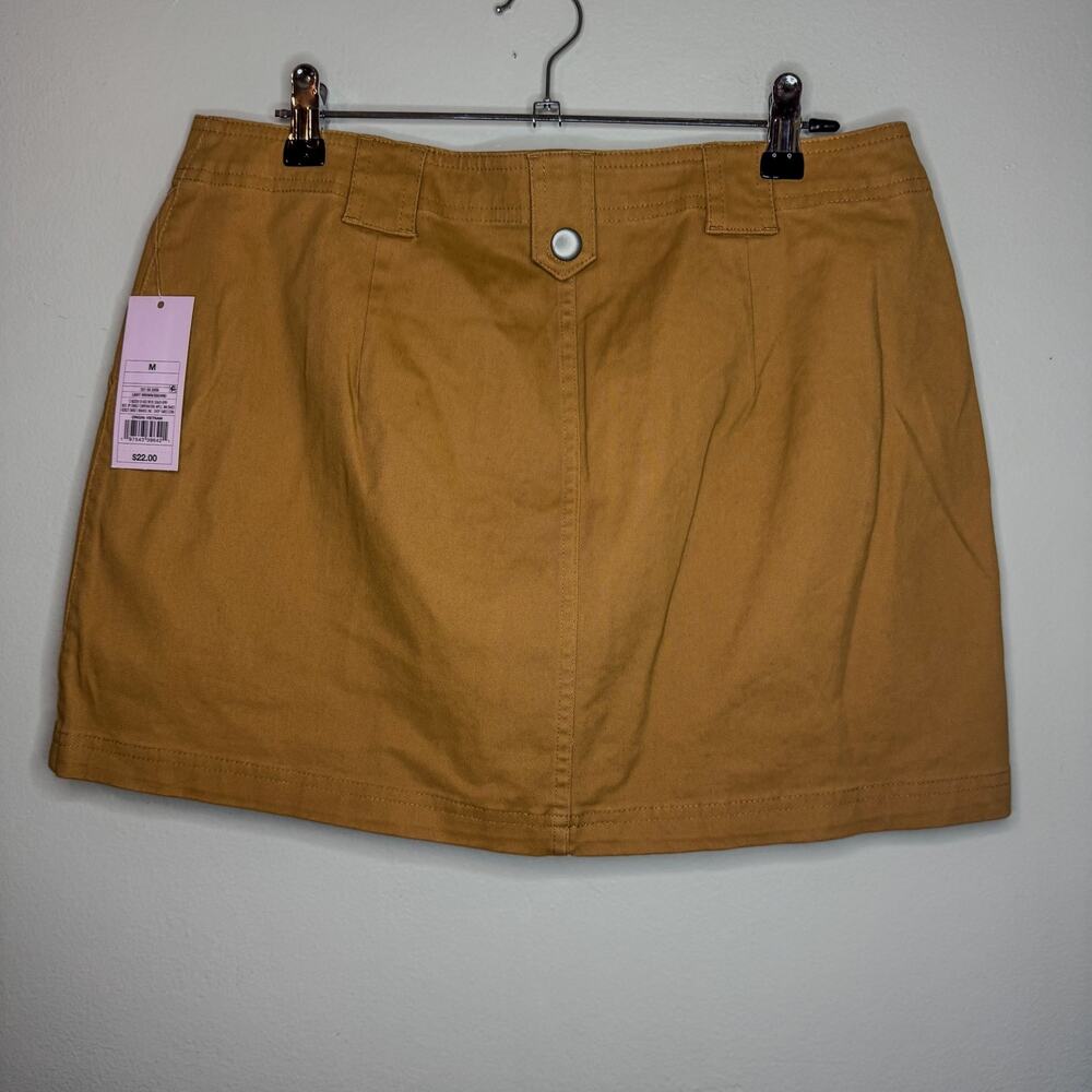 Wild Fable Mustard Yellow Zip Front Utility Mini Skirt NWT Size 16